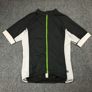 Cannondale Cycling Jersey Mens Medium Mountain Bike Full Zip Green Black
